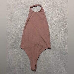 HALTER OPEN BACK SNAP BODYSUIT
